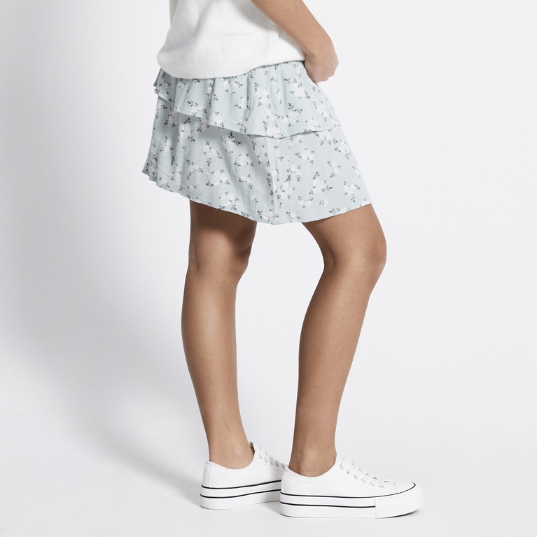 Frill skirt "Elena Print" Light Green